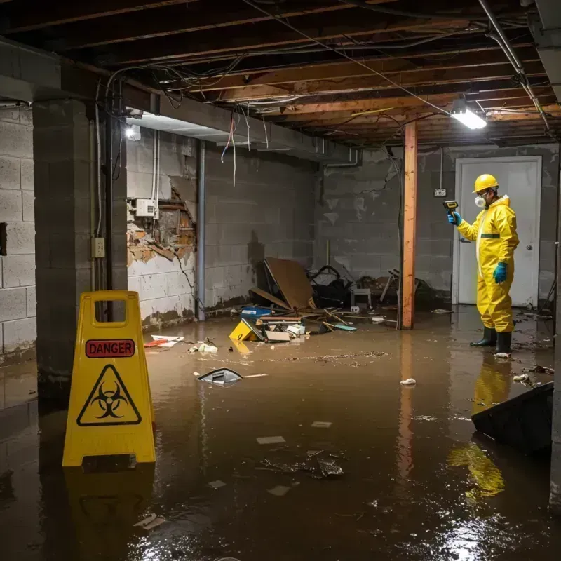 Flooded Basement Electrical Hazard in Hooverson Heights, WV Property